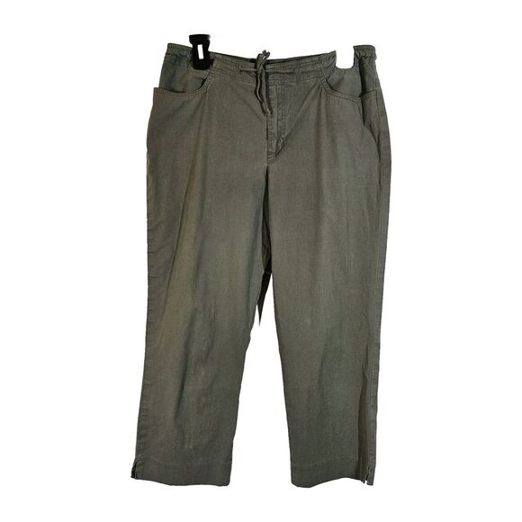 Lauren Ralph Lauren Pants - RALPH Ralph Lauren Vintage Capri Pants Pockets Logo Drawstring Green Cotton‎ 12